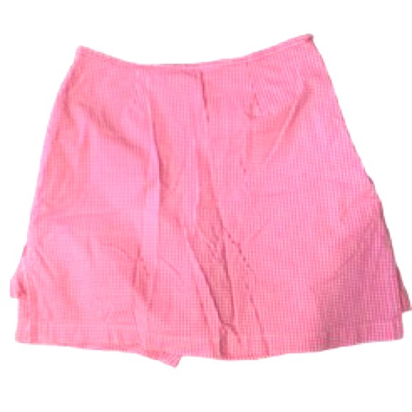 Women’s Plaid Pink And White Size 10 Kim Rogers Skort - Picture 1 of 1